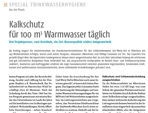 Wasserqualität schützt Anlagentechnik: 2 Kreisläufe, 1 Ziel.